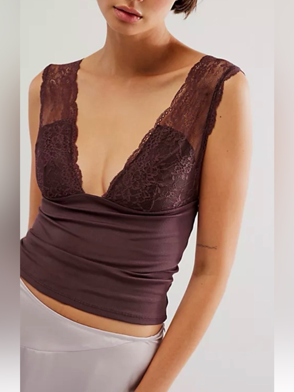 NWT Free People Intimates Power Play Cami. Cocoa. Size Med & Large.